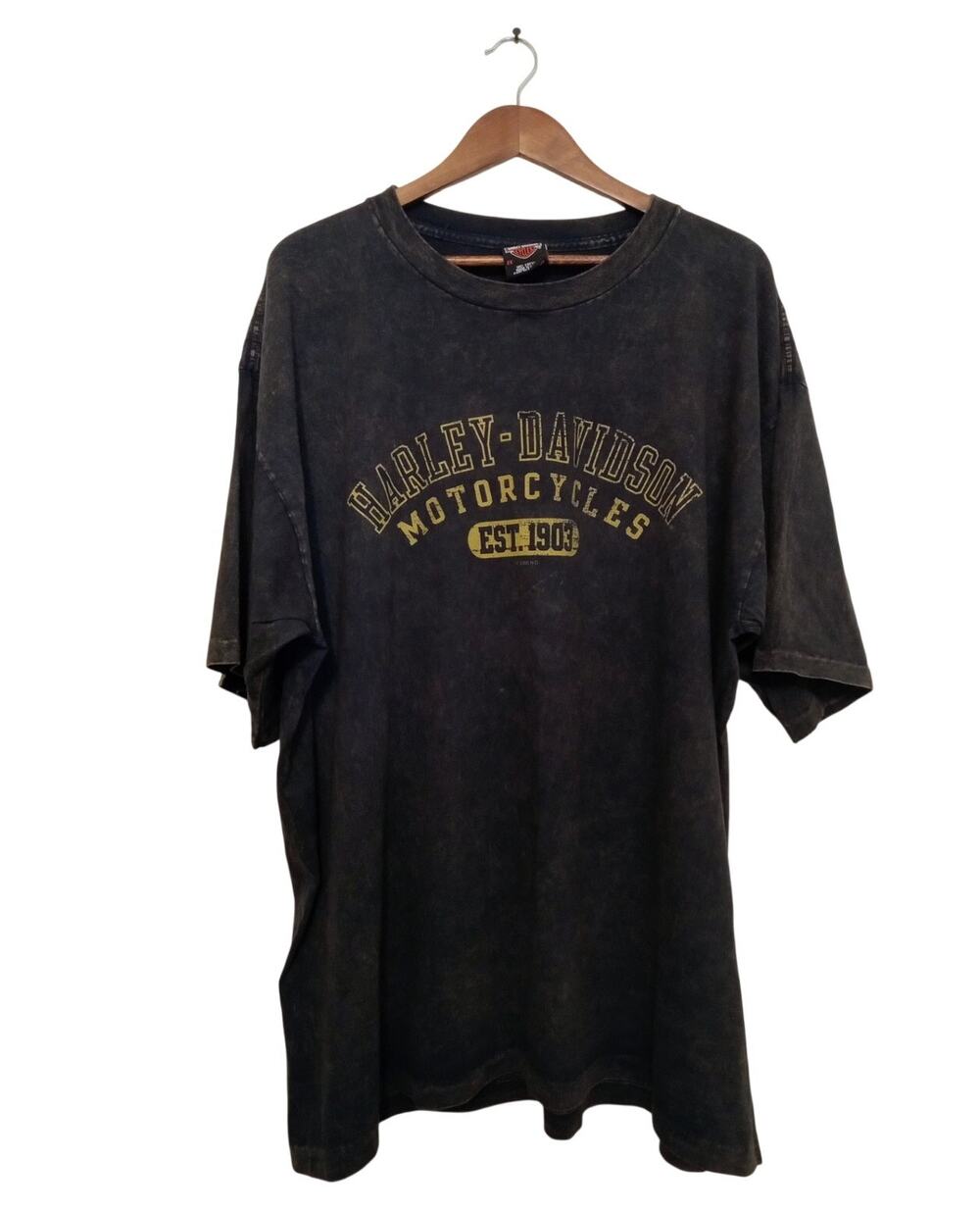 Vintage 2005 Harley Davidson Tee Shirt Acid Wash Single Stitch USA Made SZ XXL